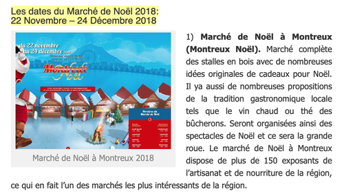 MARCHE DE NOEL DE MONTREUX 2018